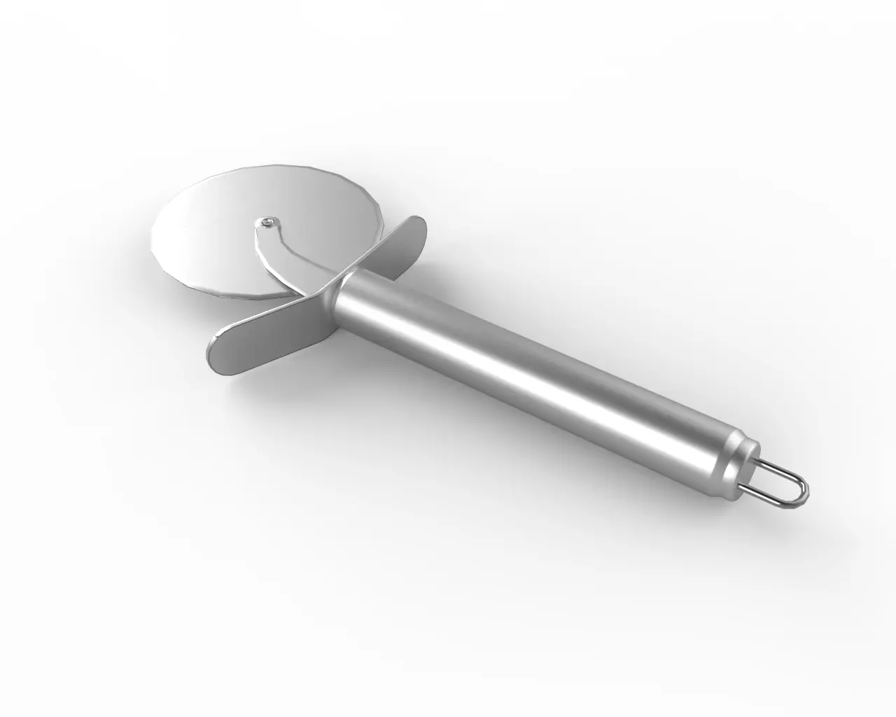 Pizza cutter Low-poly 3D model