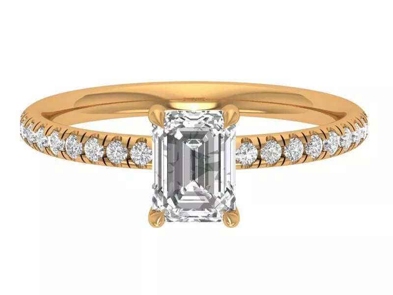Radiant Engagement Ring 3D print model