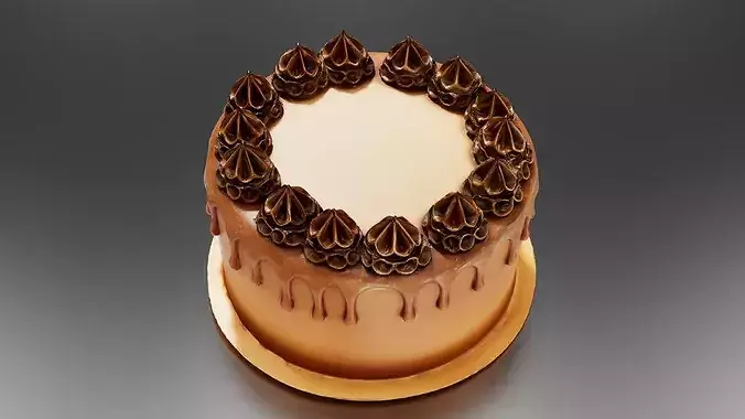 Chocolate Cake 01 3D print model 5