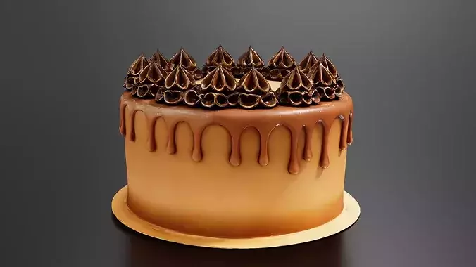 Chocolate Cake 01 3D print model 2