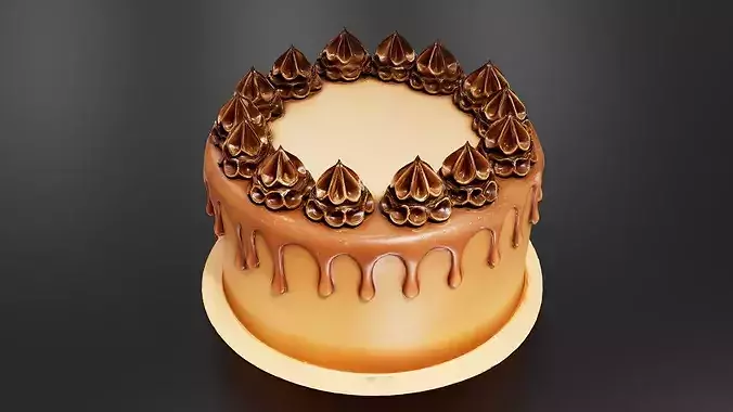 Chocolate Cake 01 3D print model 3
