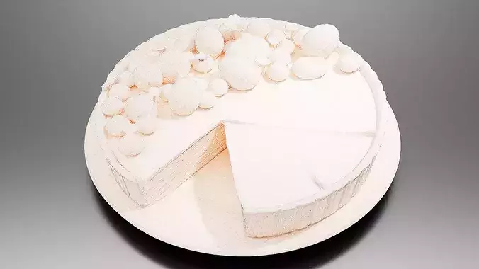 Chocolate Ganache Tart 3D print model 7