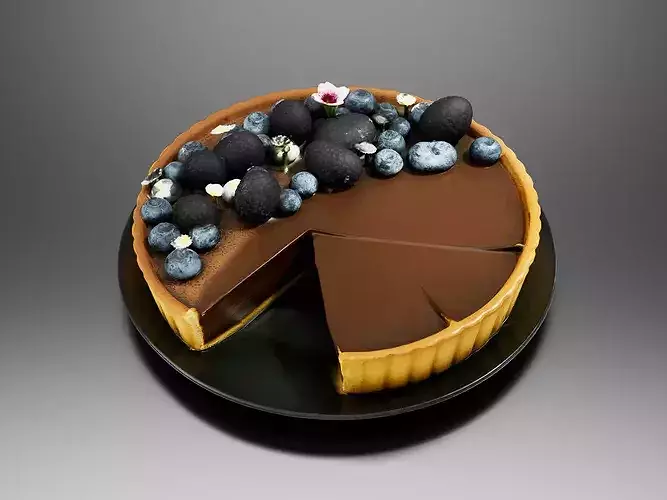Chocolate Ganache Tart 3D print model