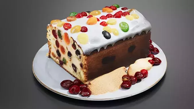 Christmas Fruitcake 3D print model 2
