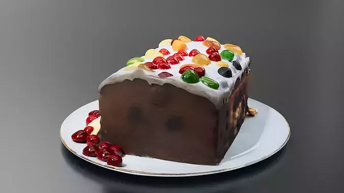 Christmas Fruitcake 3D print model 4