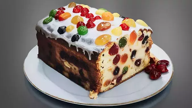 Christmas Fruitcake 3D print model 5