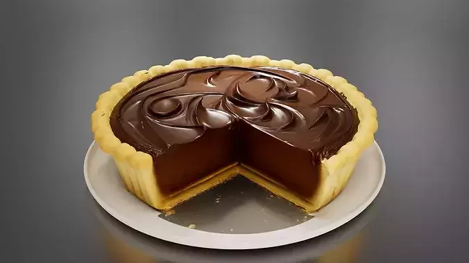 Classic Chocolate Pie 3D print model 5