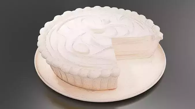 Classic Chocolate Pie 3D print model 7