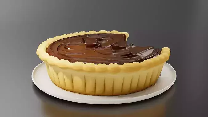 Classic Chocolate Pie 3D print model 4