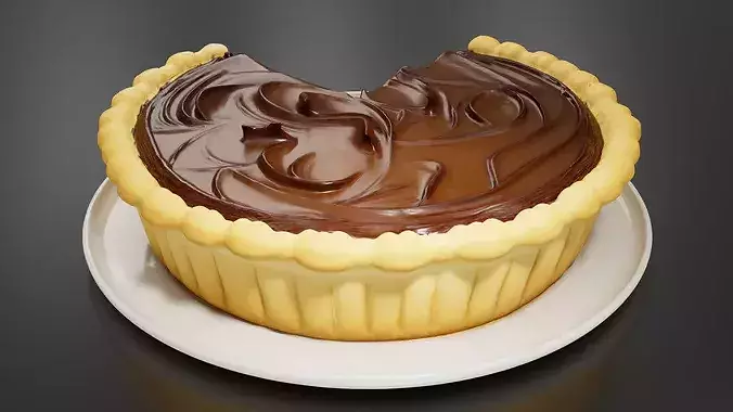 Classic Chocolate Pie 3D print model 3