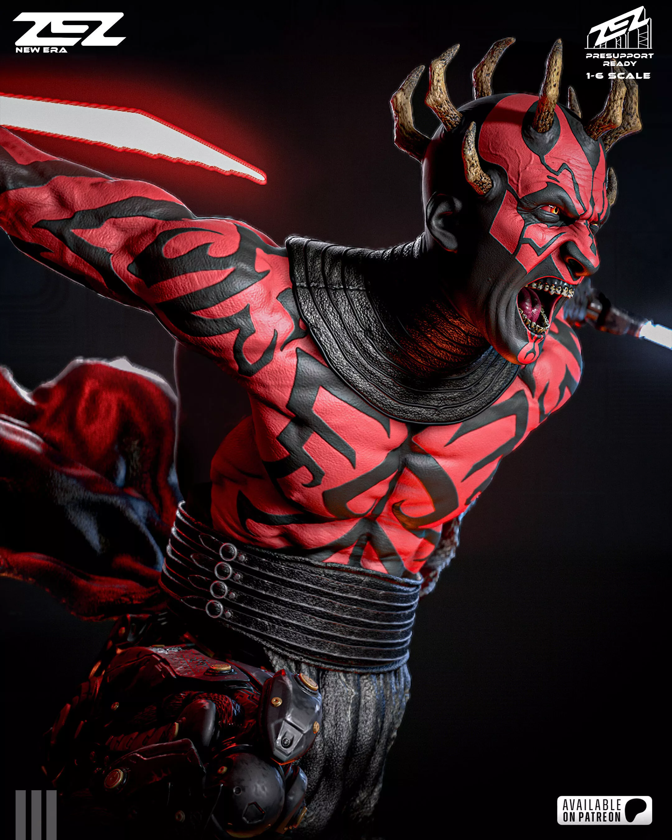 DARTH MAUL ZEZ STL 3D print model