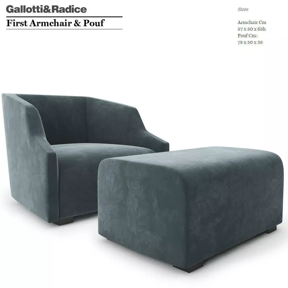 Gallotti and Radice First Armchair 3D model_0