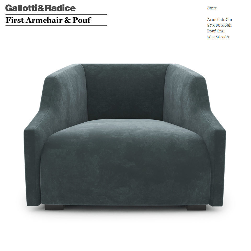 Gallotti and Radice First Armchair 3D model_2