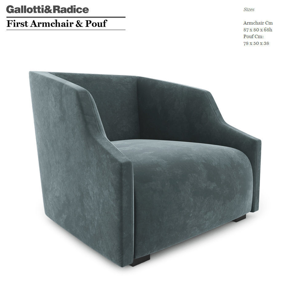 Gallotti and Radice First Armchair 3D model_1