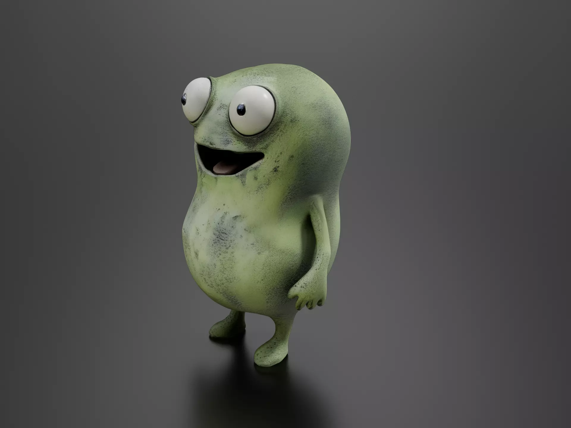 Clay monster statue 03 3D print model