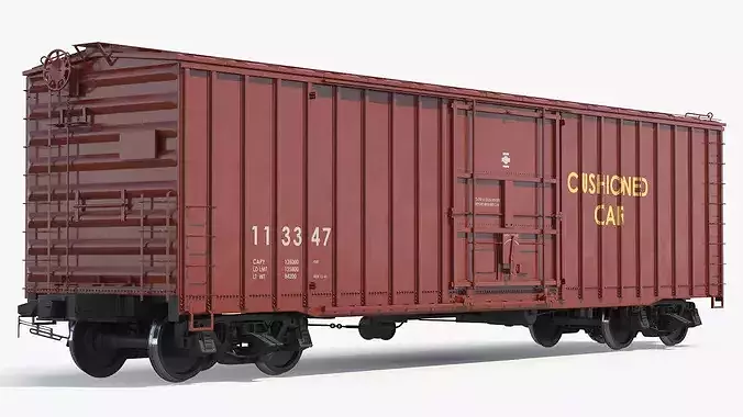 Classic Steel Boxcar Cushioned Frame 3D model