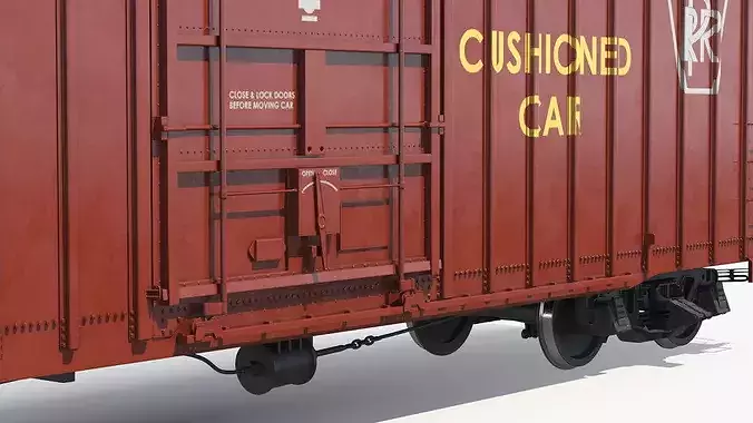 PRR X58B Cushioned Boxcar 3D model 5