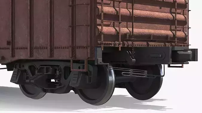 PRR Sliding Door X58B Wagon Used 3D model 5