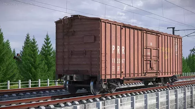 PRR Sliding Door X58B Wagon Used 3D model 2