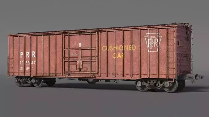 PRR Sliding Door X58B Wagon Used 3D model 4