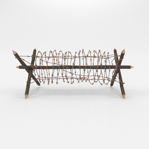 Barb Wire Obstacle 3D model