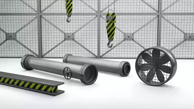 Industrial Pack 01 - 6 Models included Free low-poly 3D model