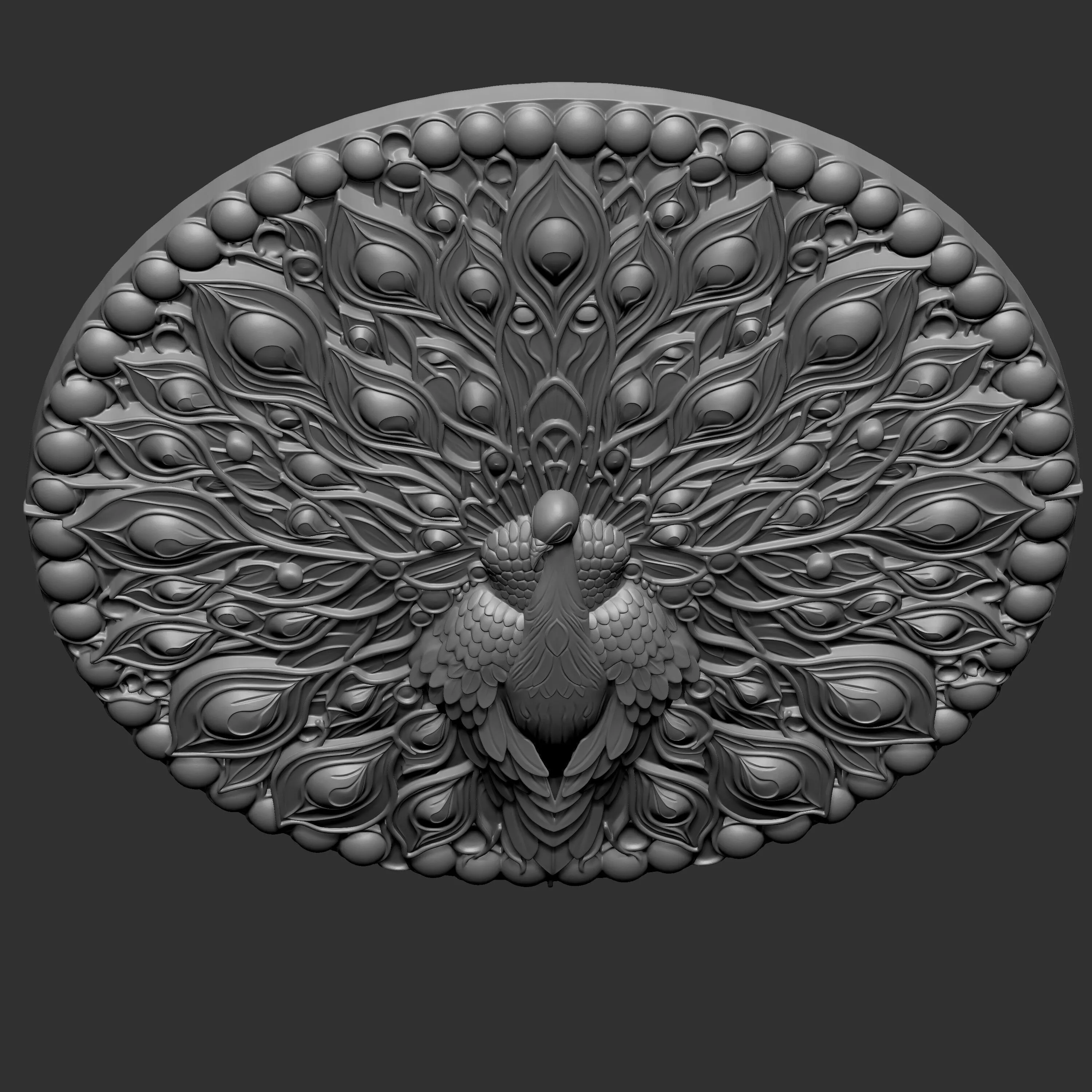 peacock in the center 3D print model