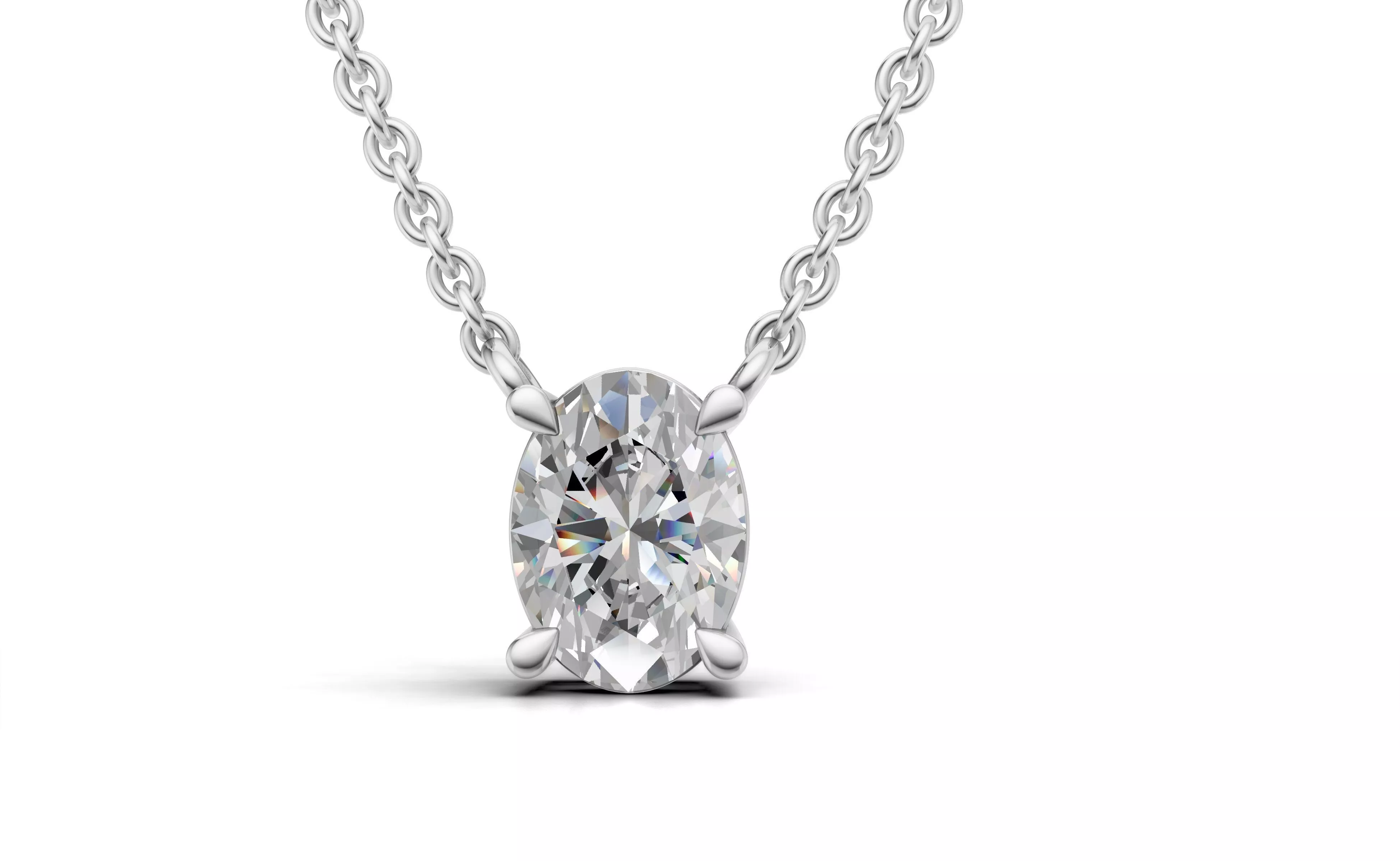 AV 768 Oval Solitaire Pendant 3D print model