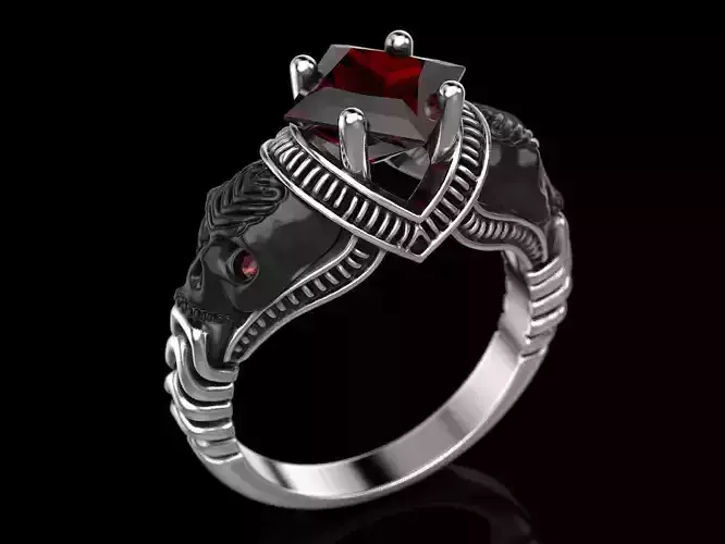 Skull Engagement Ring 4