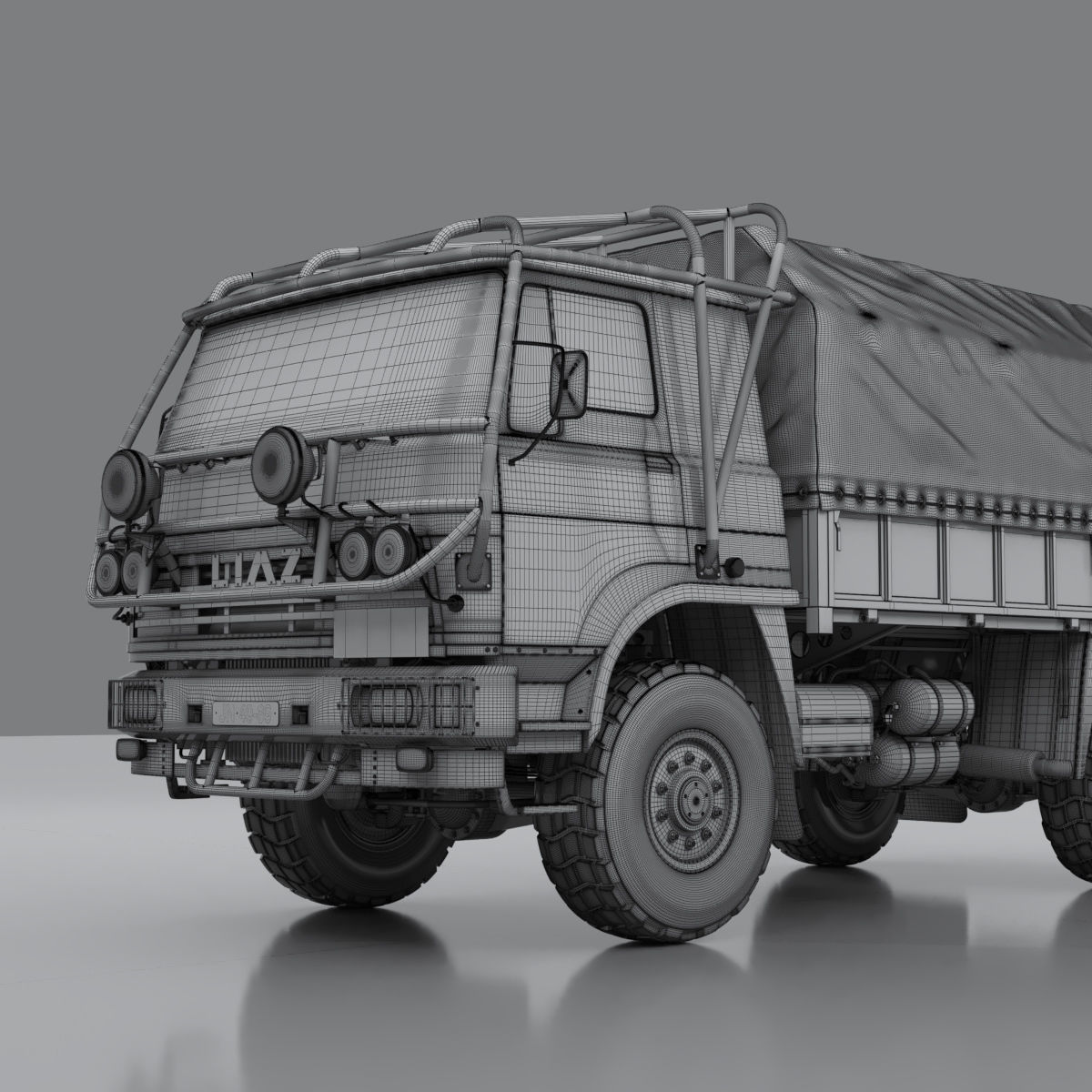 LIAZ 1985 Dakar version 3D model_7