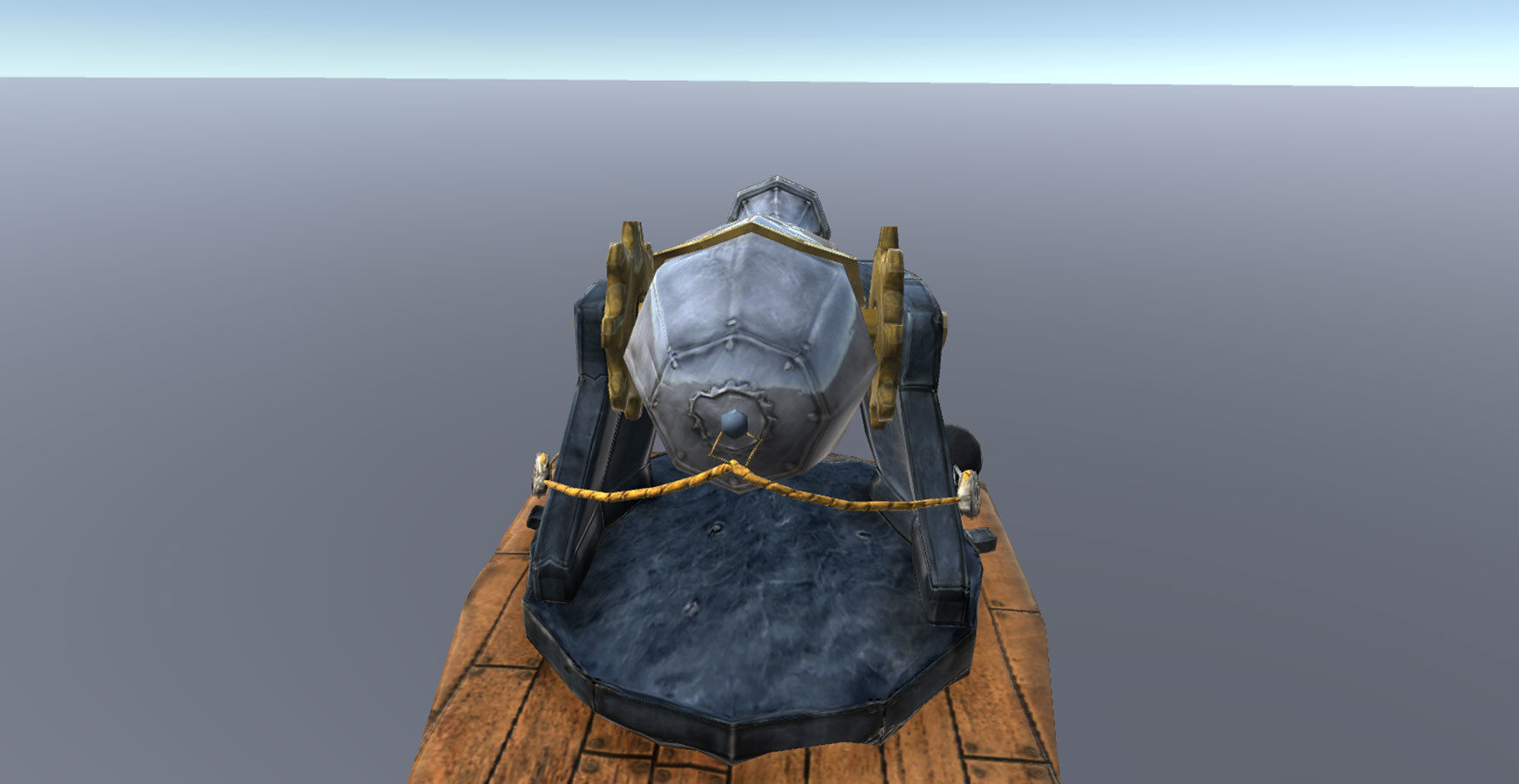 Small Medieval Cannon Low-poly 3D model_4