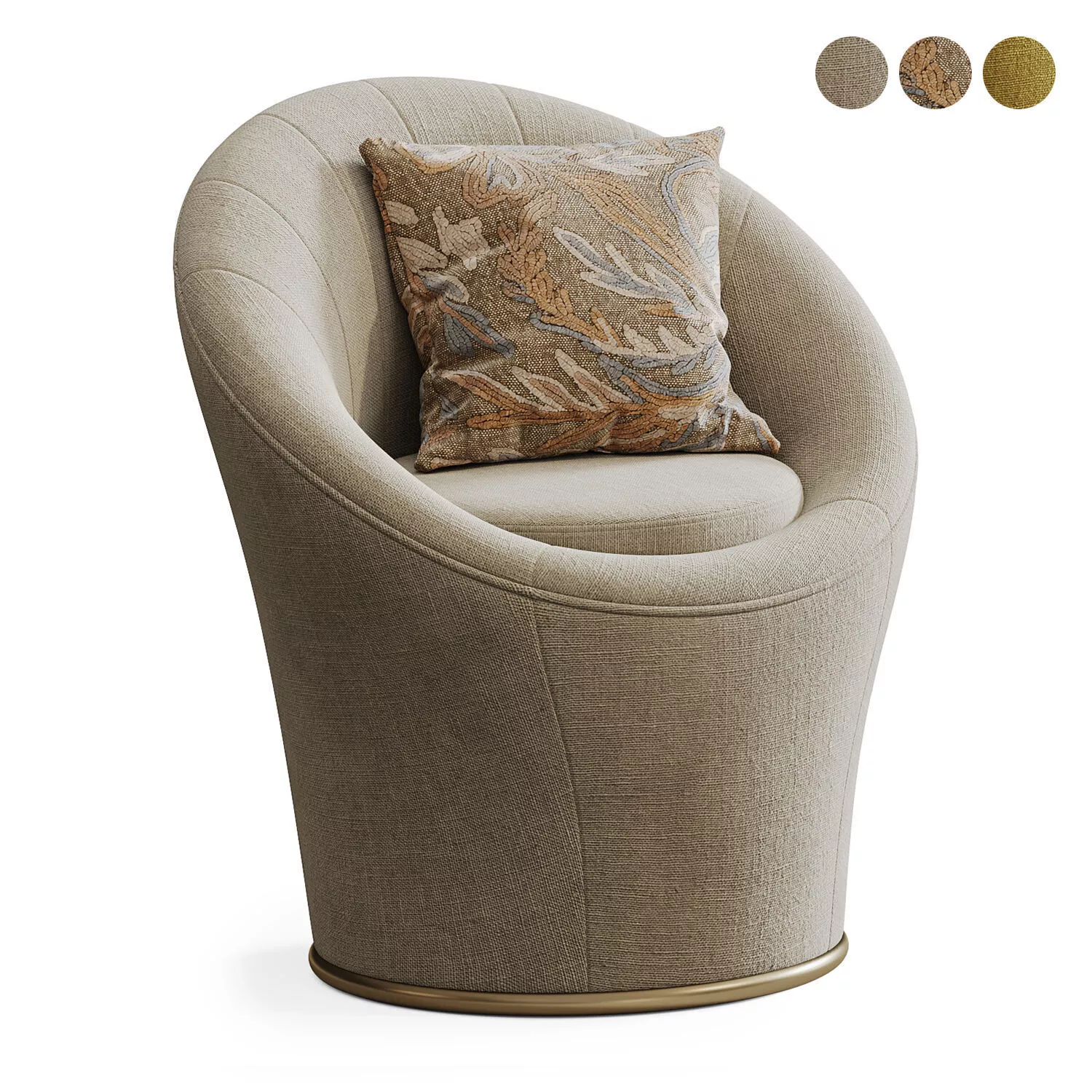 1522 Monroe Armchair By Essentialhome 3D model