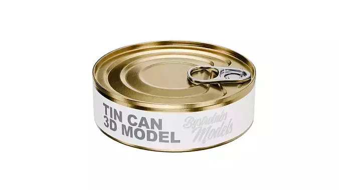 Tin Can Low-poly 3D model