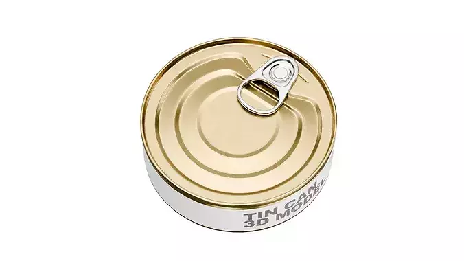 Tin Can Low-poly 3D model 3