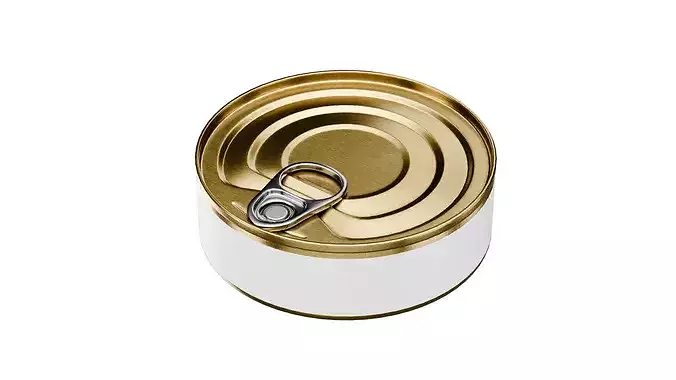 Tin Can Low-poly 3D model 7