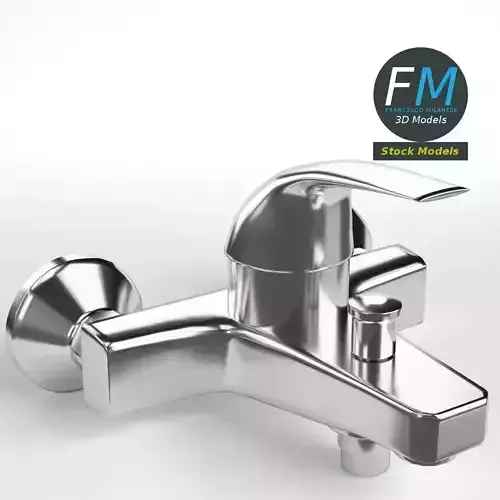 Faucet single lever wall mixer