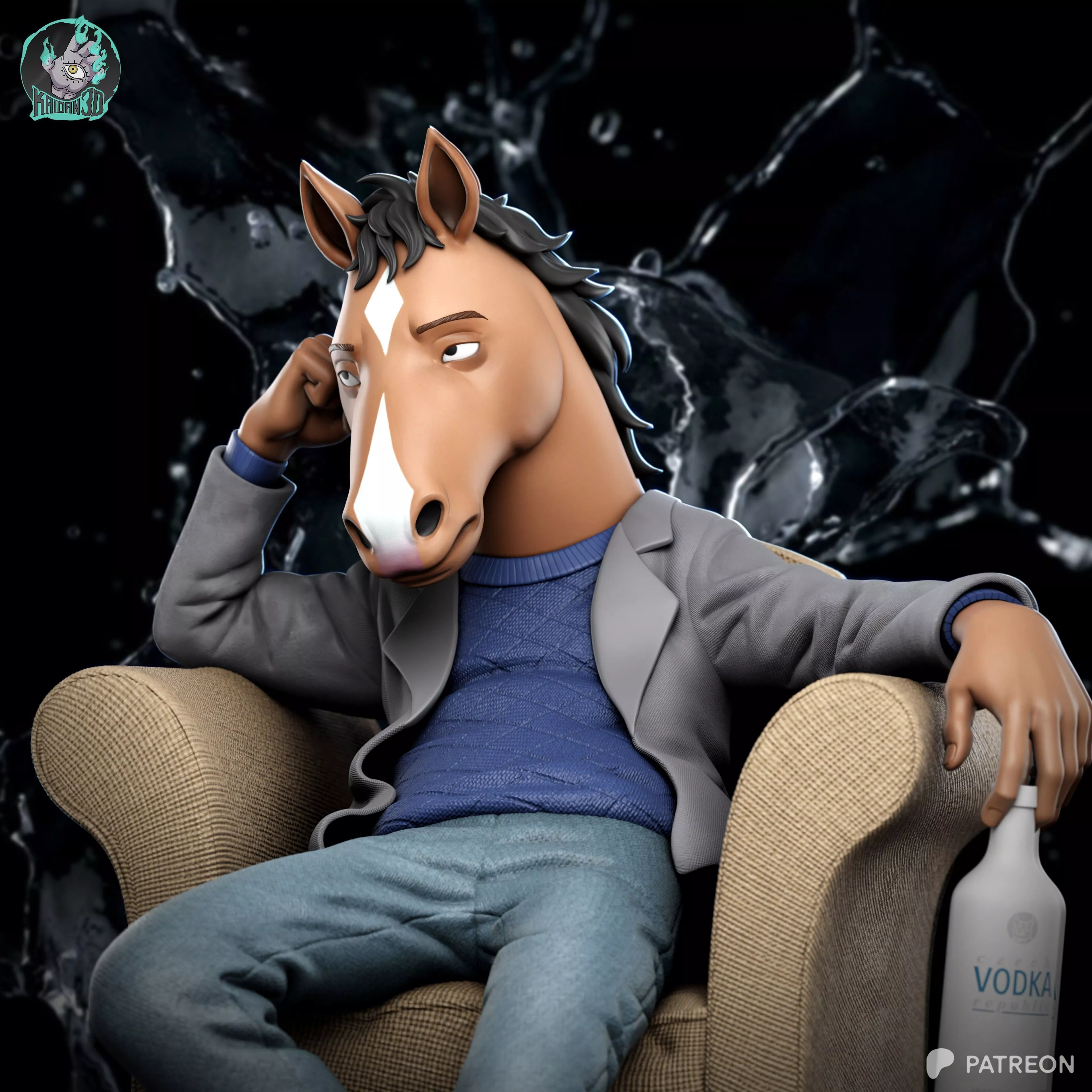 Bojack Horseman BOJACK HORSEMAN - STL Ready for 3D Printing 3D print model