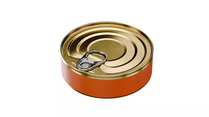Tin Can Low-poly 3D model 5