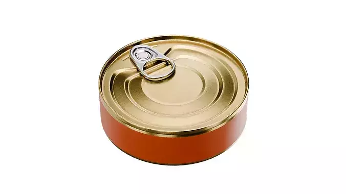 Tin Can Low-poly 3D model 6