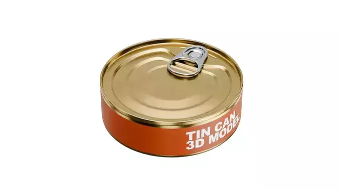 Tin Can Low-poly 3D model 3