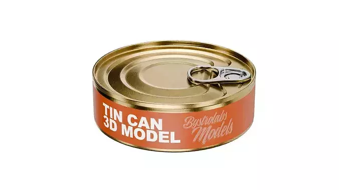 Tin Can Low-poly 3D model