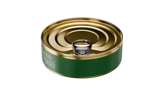 Food Tin Can Low-poly 3D model 7