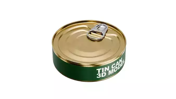 Food Tin Can Low-poly 3D model 3