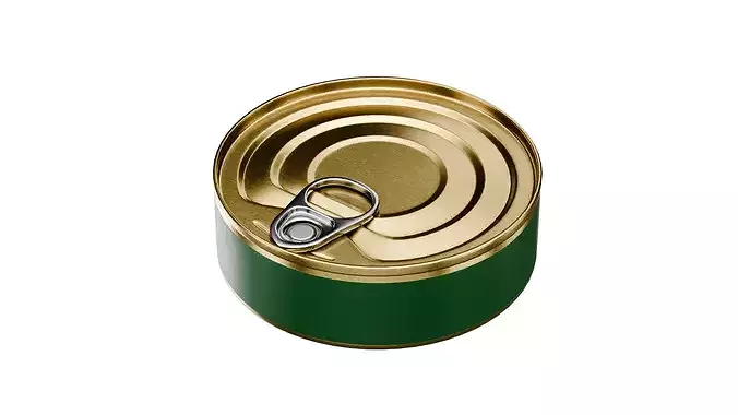 Food Tin Can Low-poly 3D model 5