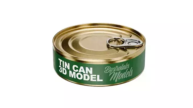 Food Tin Can Low-poly 3D model