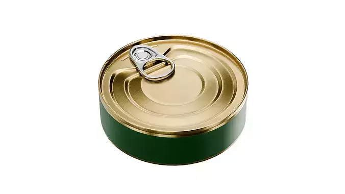 Food Tin Can Low-poly 3D model 6