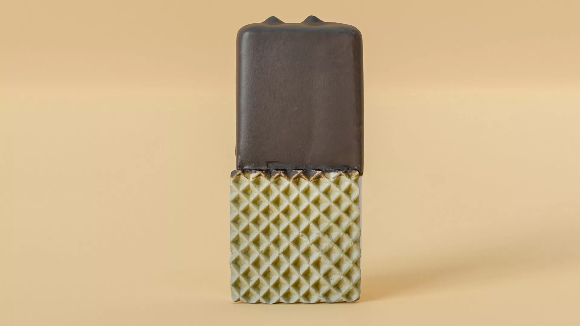 Chocolate Dipped Ice Cream Wafer Sandwich 3D Scan Low-poly 3D model