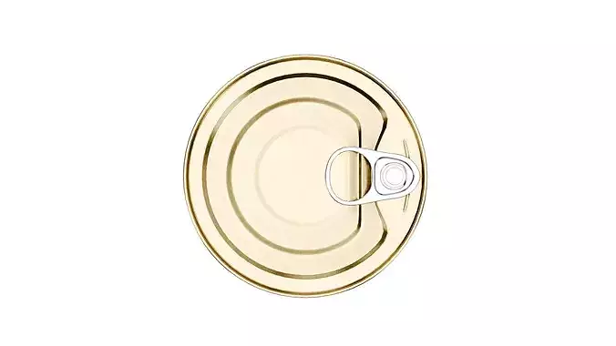 Medium Tin Can Low-poly 3D model 4