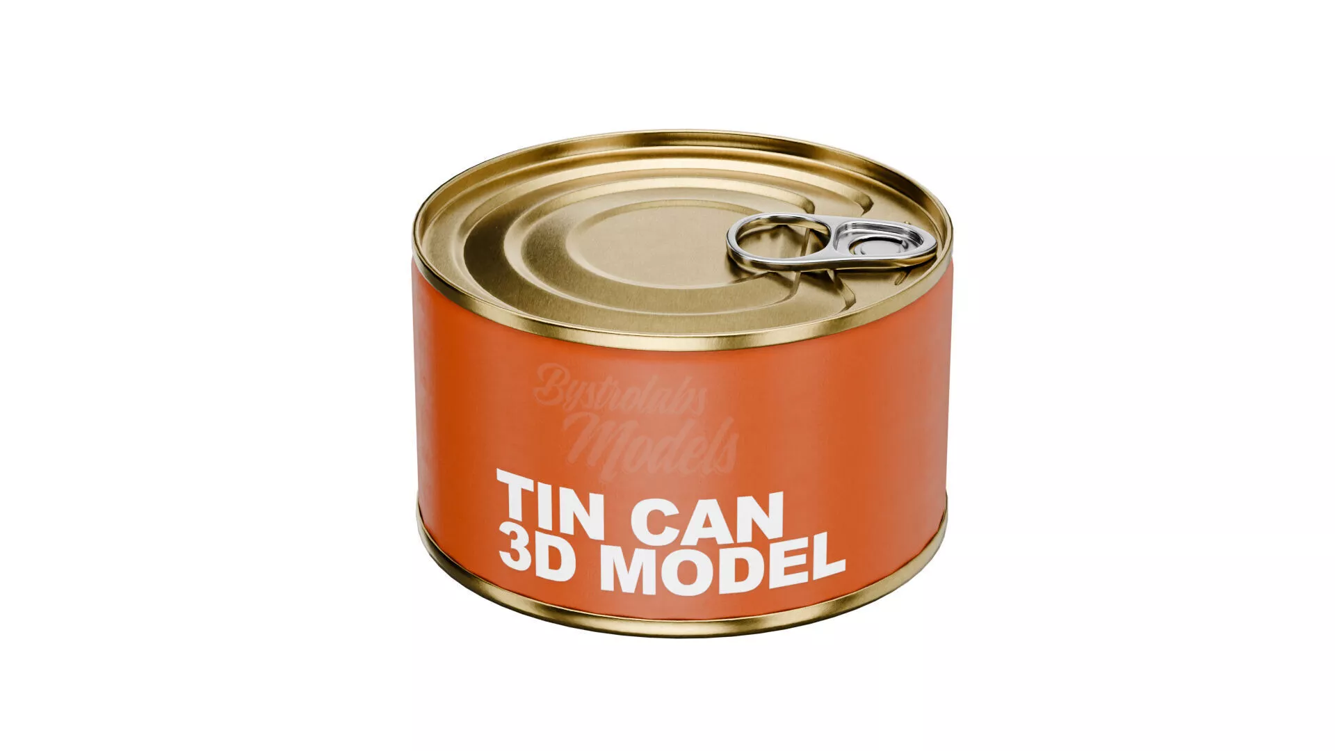 Metal Tin Can Low-poly 3D model