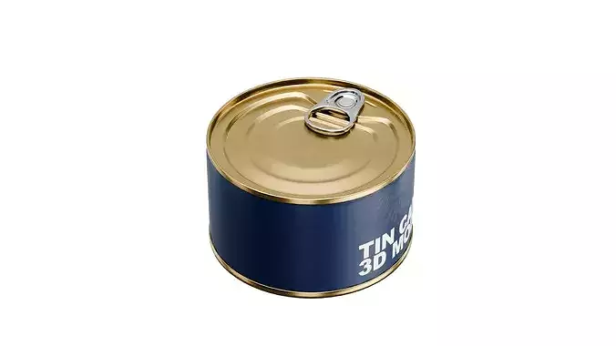 Tin Can Packaging Low-poly 3D model 2